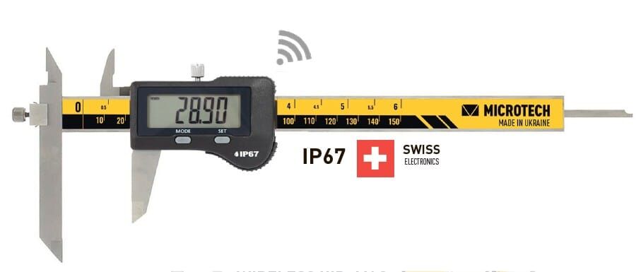 Vernierkaliber, digitale Schieblehre, IP67, Schweizer Elektronik, Mikrometers-Alternative