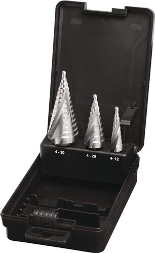 Bohrer-Set, Holzbohrer, Metallbohrer, Kunststoffkoffer, Spitze konisch