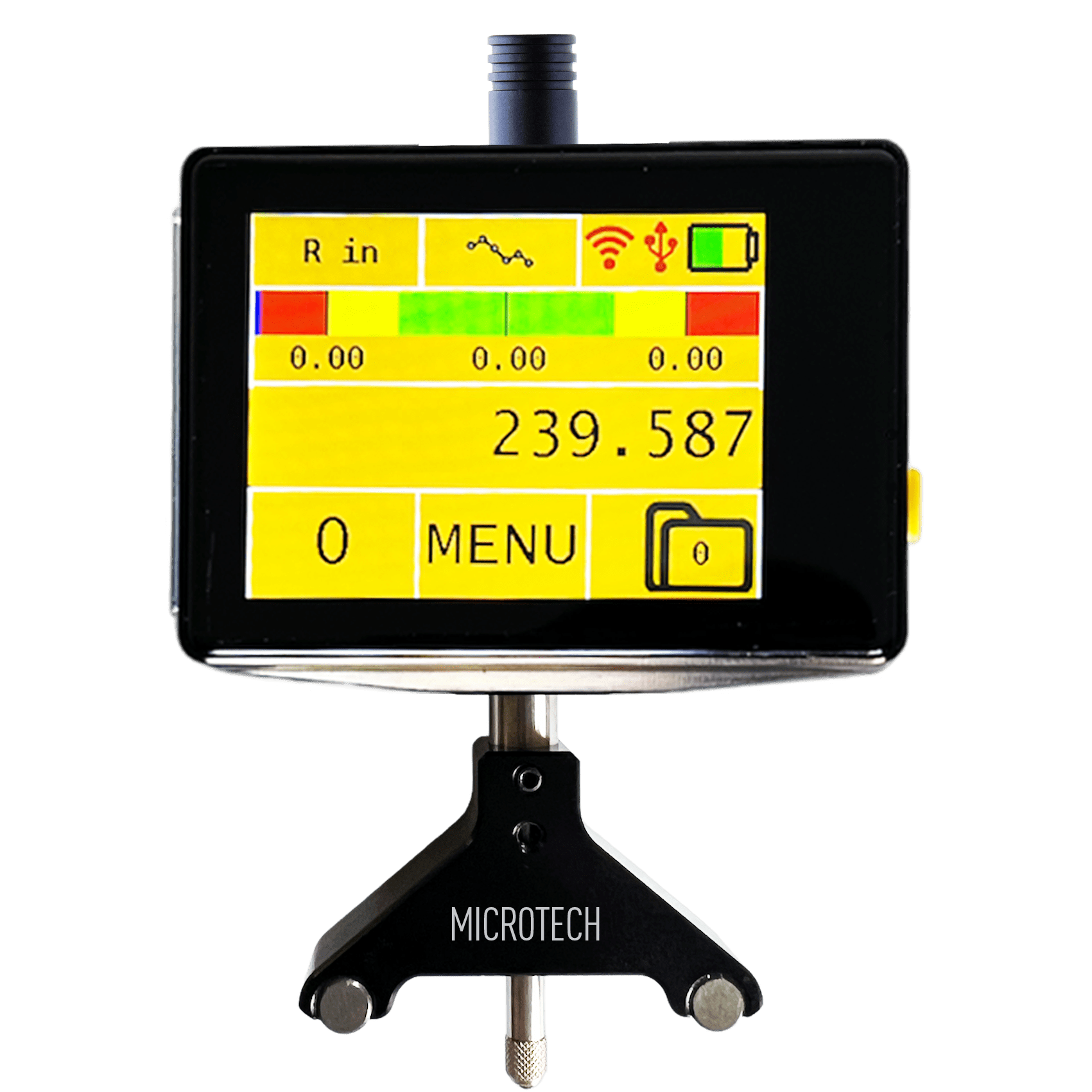 Microtech 15000mm Radienmessgerät: Digitalanzeige mit Messwert 239.587, Frontalansicht